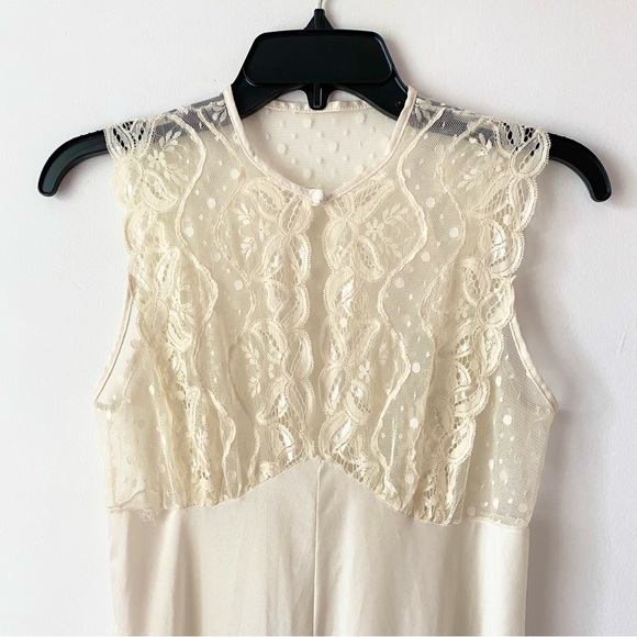 Vintage Janice Young for Vanessa Lace Nightgown Slip Dress - Picture 1 of 15